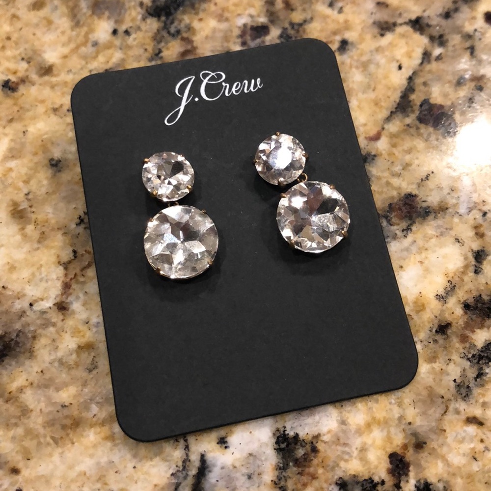 jcrew crystal earrings NWT